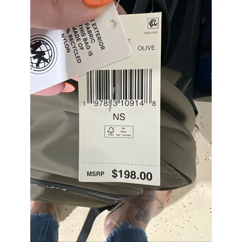 Michael Kors NWT Malone Backpack Olive - Picture 4 of 4
